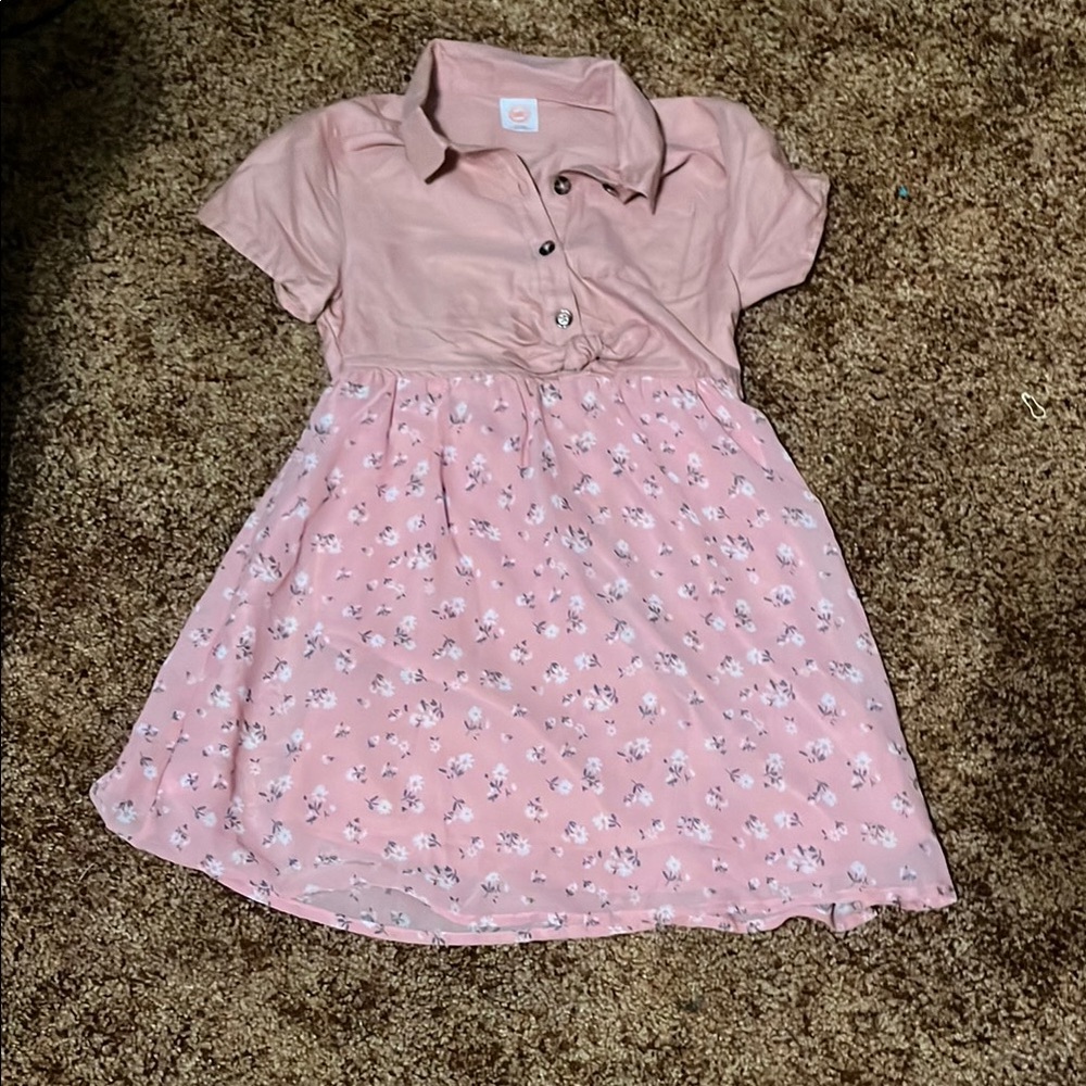Wonder Nation Pink Buttoned Polo Sundress